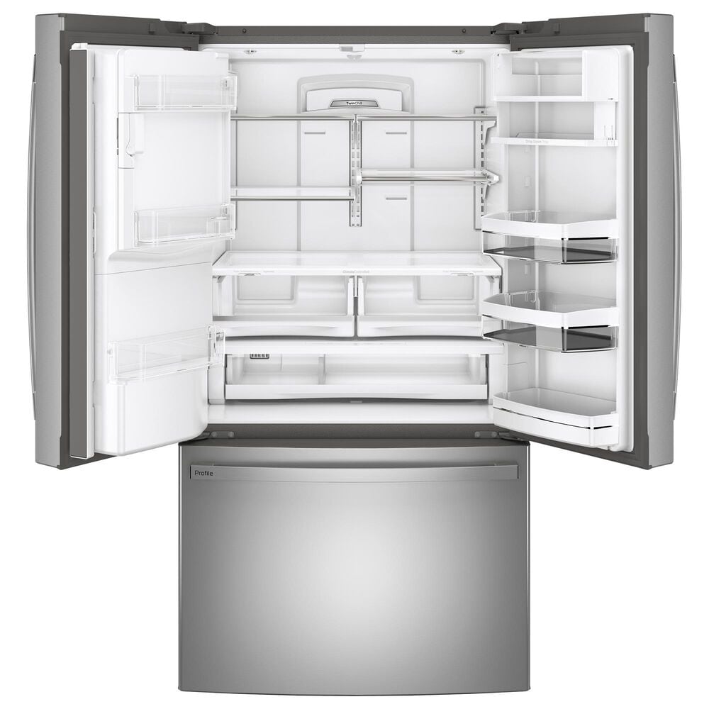 GE Profile 27.7 Cu. Ft. French-Door Refrigerator with Hands-Free AutoFill in Fingerprint Resistant Stainless Steel, , large