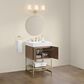 37B Mauri 24" Single Bathroom Vanity with Metal Baase in Walnut Drift with High-Profile 4" White Composite Stone Top, , large