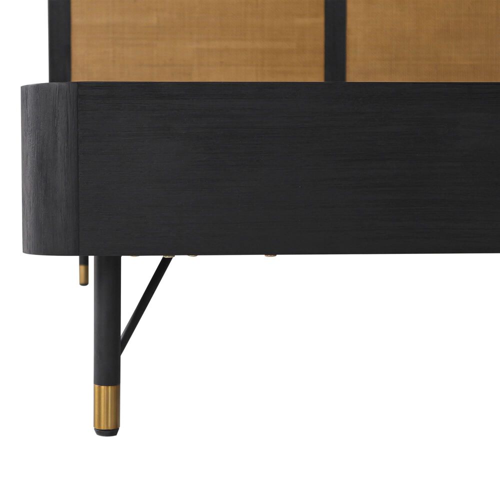 Blue River Saratoga Queen Platform Bed in Black and Natural, , large