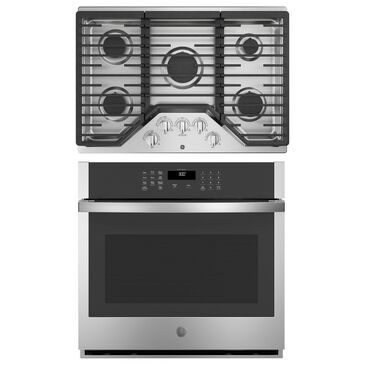 GE Appliances 2-Piece Kitchen Package with 30" Single Wall Oven and Gas Cooktop in Stainless Steel, , large