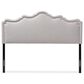 Baxton Studio Nadeen Full Upholstered Headboard in Greyish Beige, , large