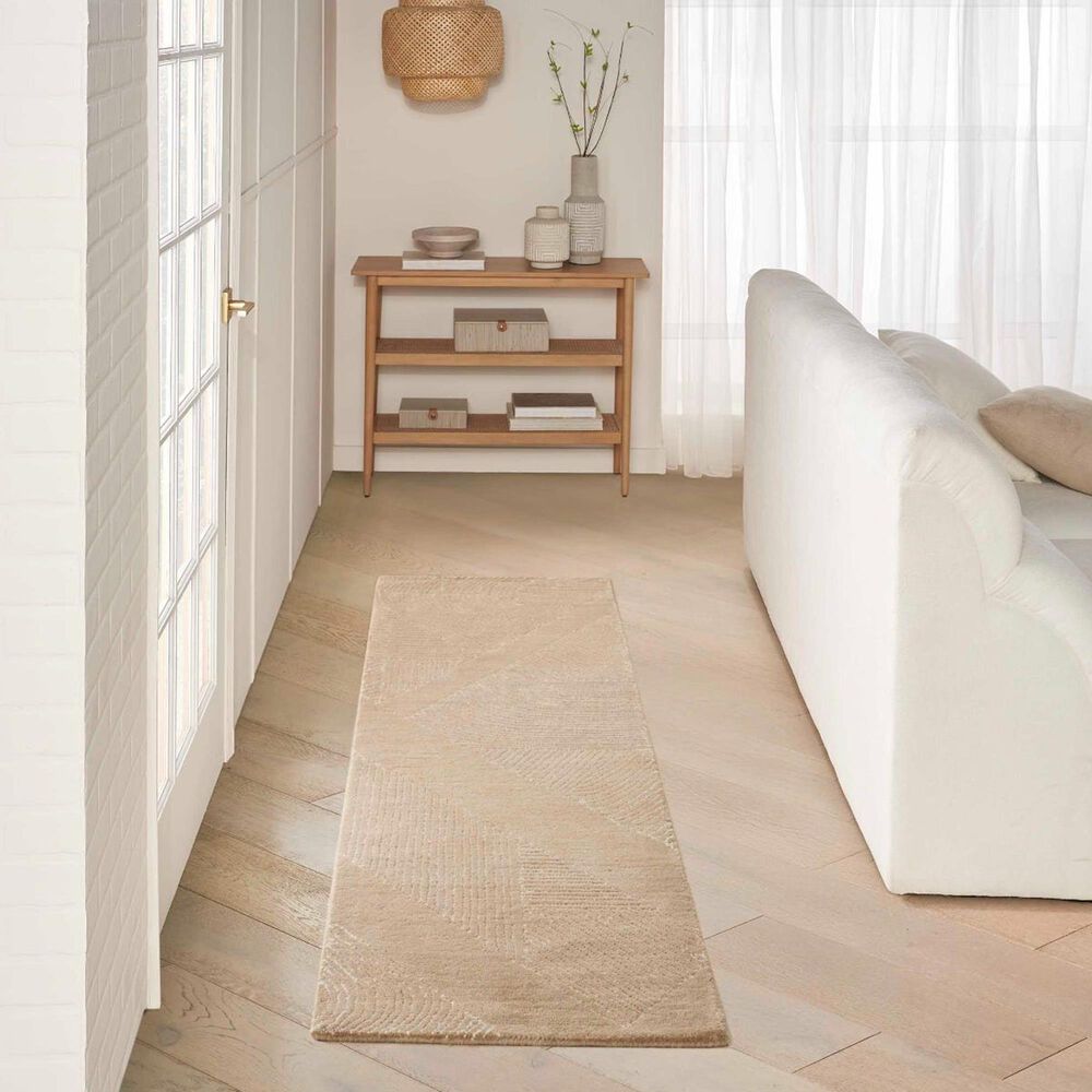 Nourison Pure Patterns Camel 2&#39;3&quot; x 7&#39;6&quot; Runner, , large
