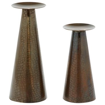 Maple and Jade Modern Candle Holder in Bronze (Set of 2), , large