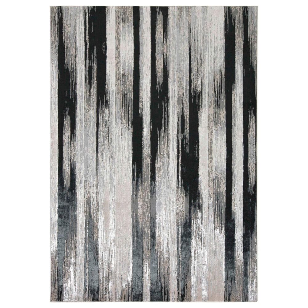 Feizy Micah 10" x 13"2" Black and Silver Area Rug, , large