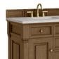 James Martin Vanities Brookfield 36" Single Bathroom Vanity in Honey Oak with 3 cm Victorian Silver Quartz Top and Rectangular Sink, , large