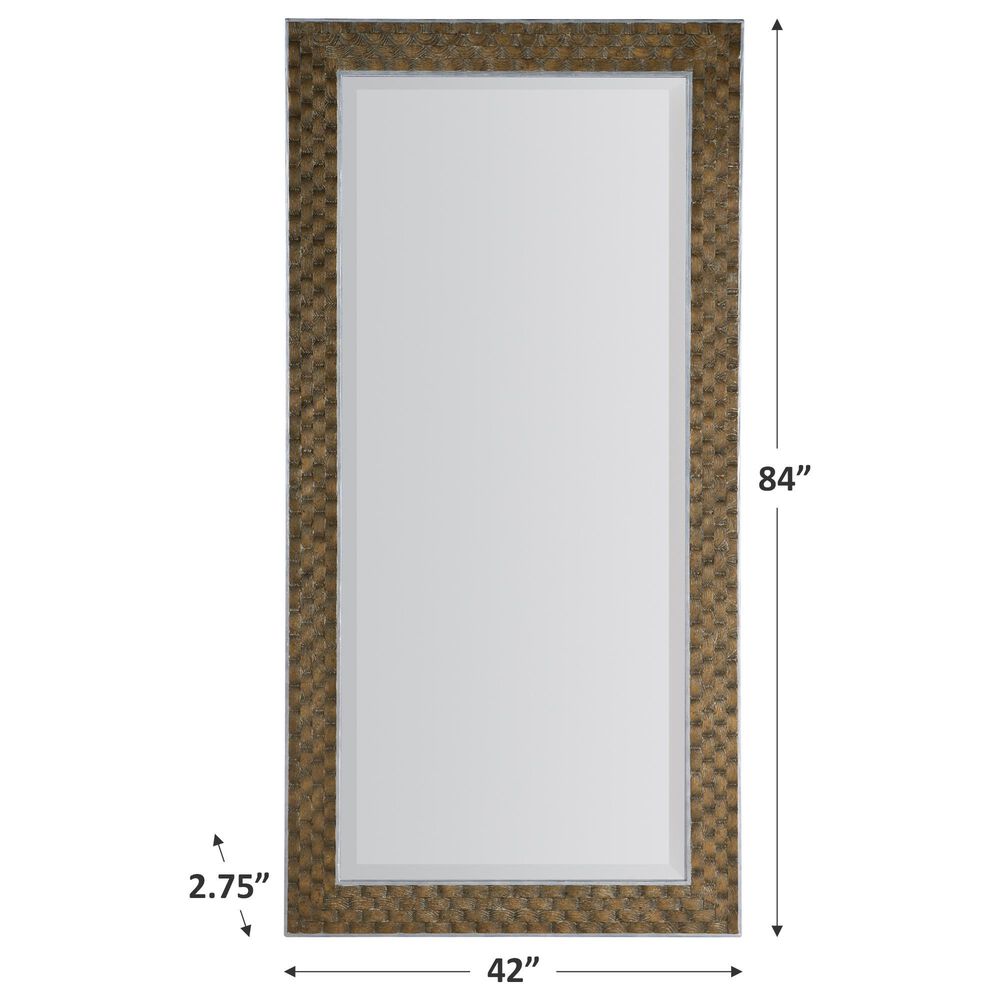 Hooker Furniture Sundance Floor Mirror in Dark Brown and Silver, , large
