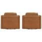 Hydeline Bella Swivel Chair in Cognac Brown (Set of 2), , large