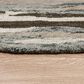 L&R Resources Sinuous Distressed Cabin Camouflage 4" Round Gray, Brown and Tan Area Rug, , large