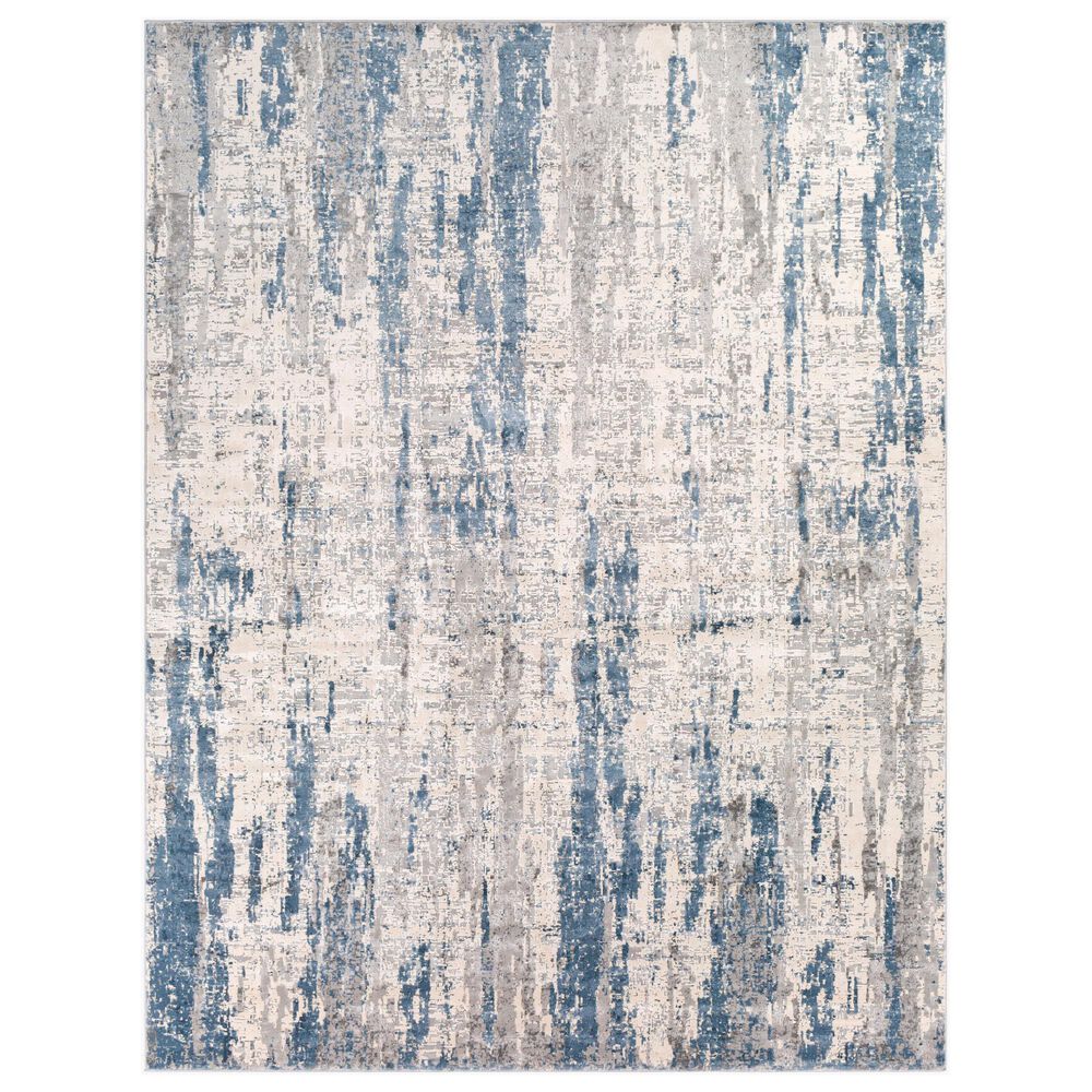Surya Alpine ALP-2309 2" x 2"11" Blue, Charcoal, Medium Gray, Gray and Off-White Area Rug, , large