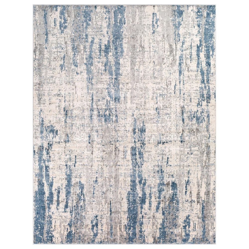 Surya Alpine ALP-2309 2" x 2"11" Blue, Charcoal, Medium Gray, Gray and Off-White Area Rug, , large