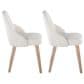 LumiSource York Side Chair with White Faux Leather Cushion in Whitewashed (Set of 2), , large