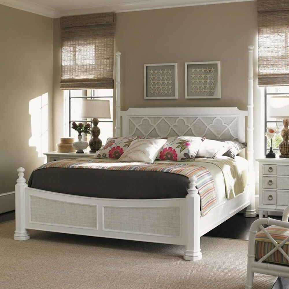Tommy Bahama Home Ivory Key Southampton Queen Bed in Somers Isle NFM