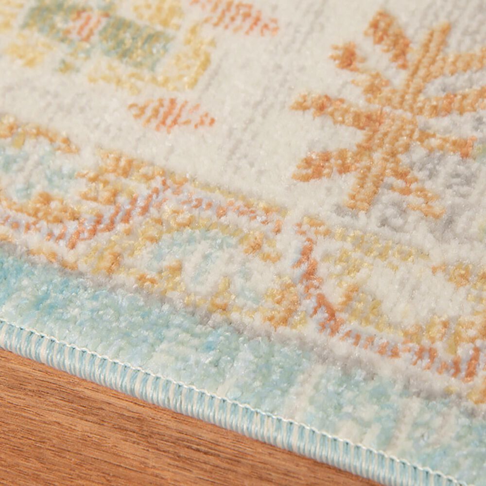 Amer Rugs Bohemian 2&#39; x 3&#39; Aqua Beige Area Performance Rug, , large