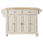 Crosley Furniture Cambridge Natural Wood Top Kitchen Island in White, , large