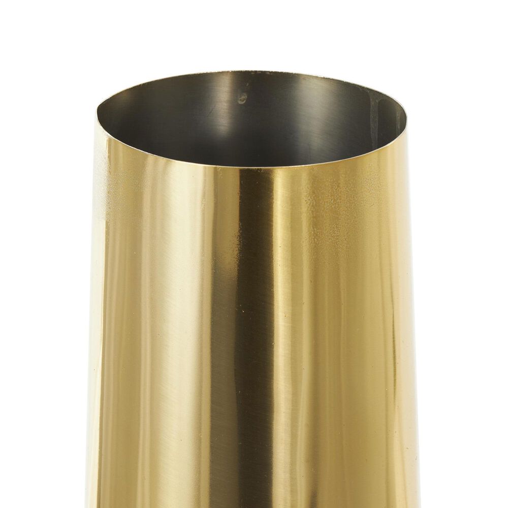 Maple and Jade Minimalistic Tall Floor Cone Decorative Vase in Shiny Gold, , large