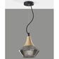 Adesso Elsie 1-Light Pendant in Black and Natural, , large
