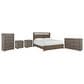 Riva Ridge Modern Loft Queen Storage Panel Bed with Dresser, Chest, and Two Nightstands in Greystone, , large