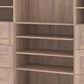 Bestar Pur 86" Closet Organizer with 6-Drawer in Rustic Brown, , large