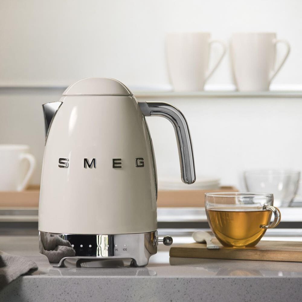 Smeg 1.7L Stainless Steel Retro Style Electric Kettle in Cream, , large