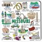 1 Brilliant Gift Wanderer Missouri Dish Towel in White, , large