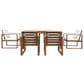 HOMLUX 7-Piece Patio Dining Set with 69" Rectangular Mocha Table and Umbrella Hole in Beige, , large