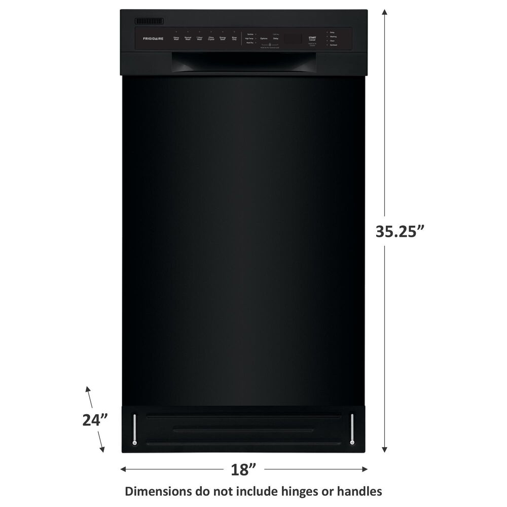 Frigidaire 18" BuiltIn Dishwasher in Black NFM