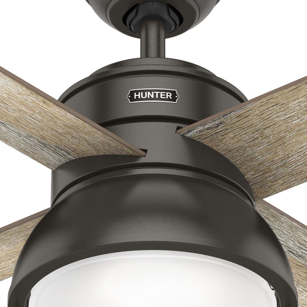 Hunter Loki 52&quot; Ceiling Fan with LED Lights in Noble Bronze, , large