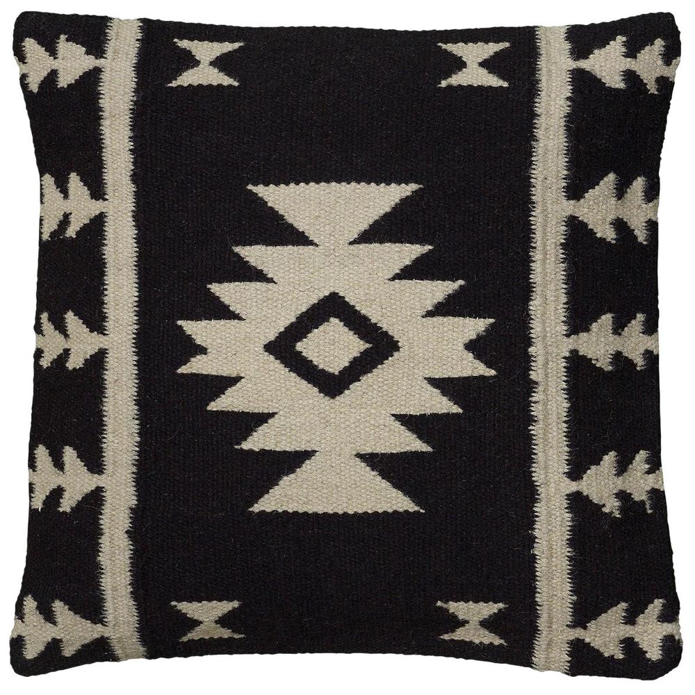 Rizzy Home 18" x 18" Pillow Cover in Black and Tan, , large