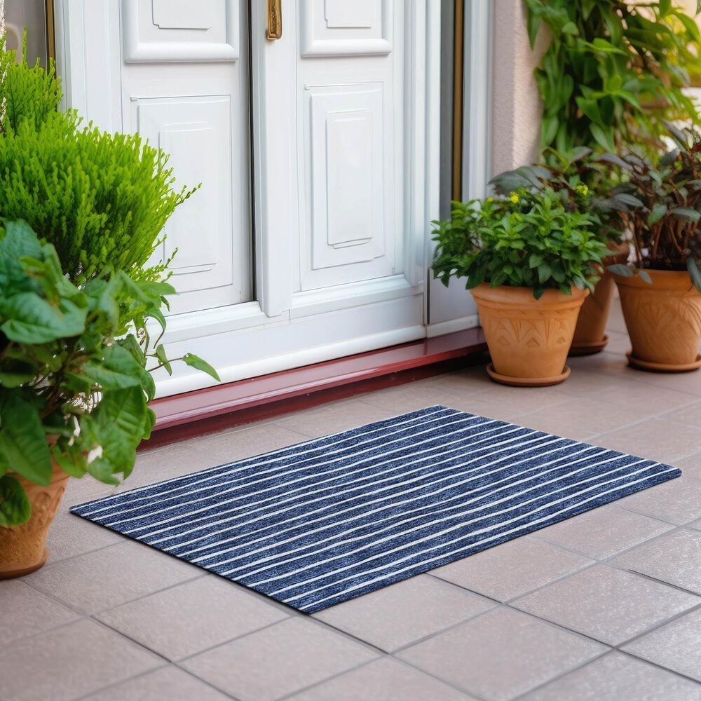 Dalyn Rug Company Laidley 1&#39;8&quot; x 2&#39;6&quot; Navy Indoor/Outdoor Area Rug, , large