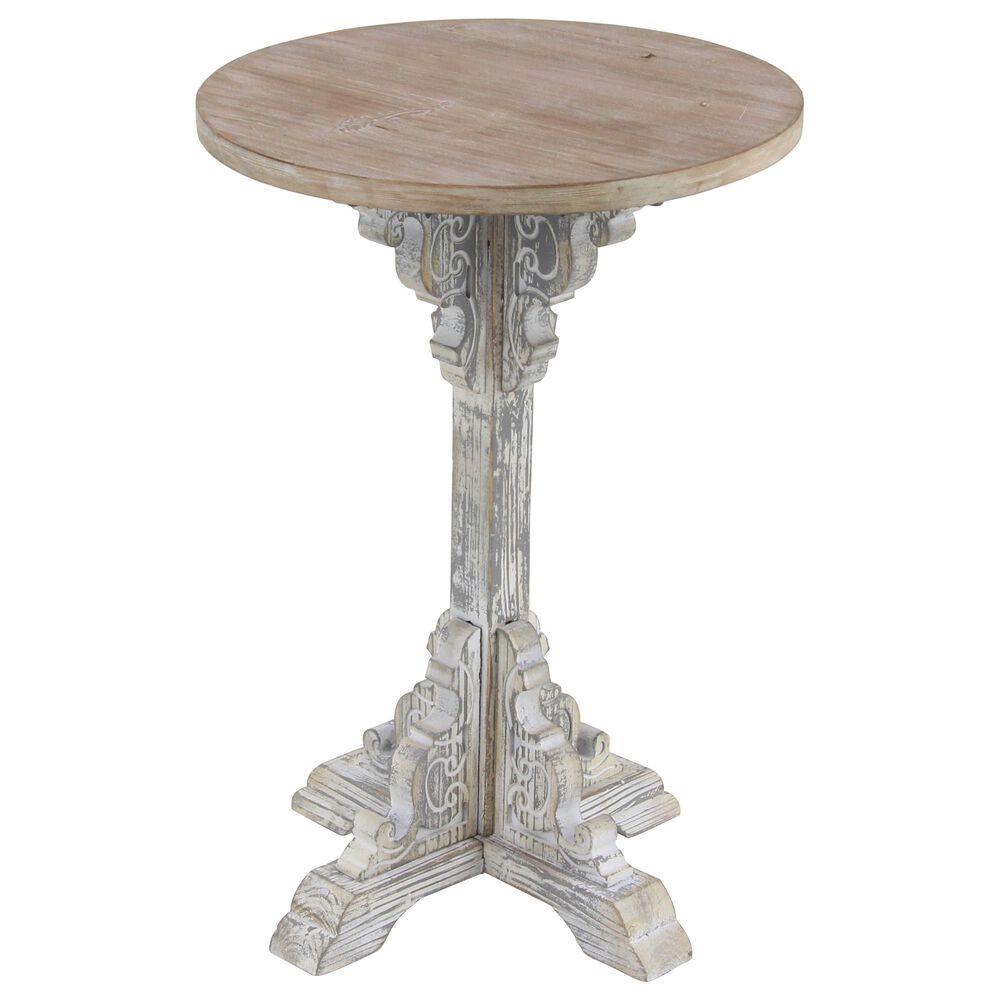 Maple and Jade 23" x 15" Accent Table in White, , large