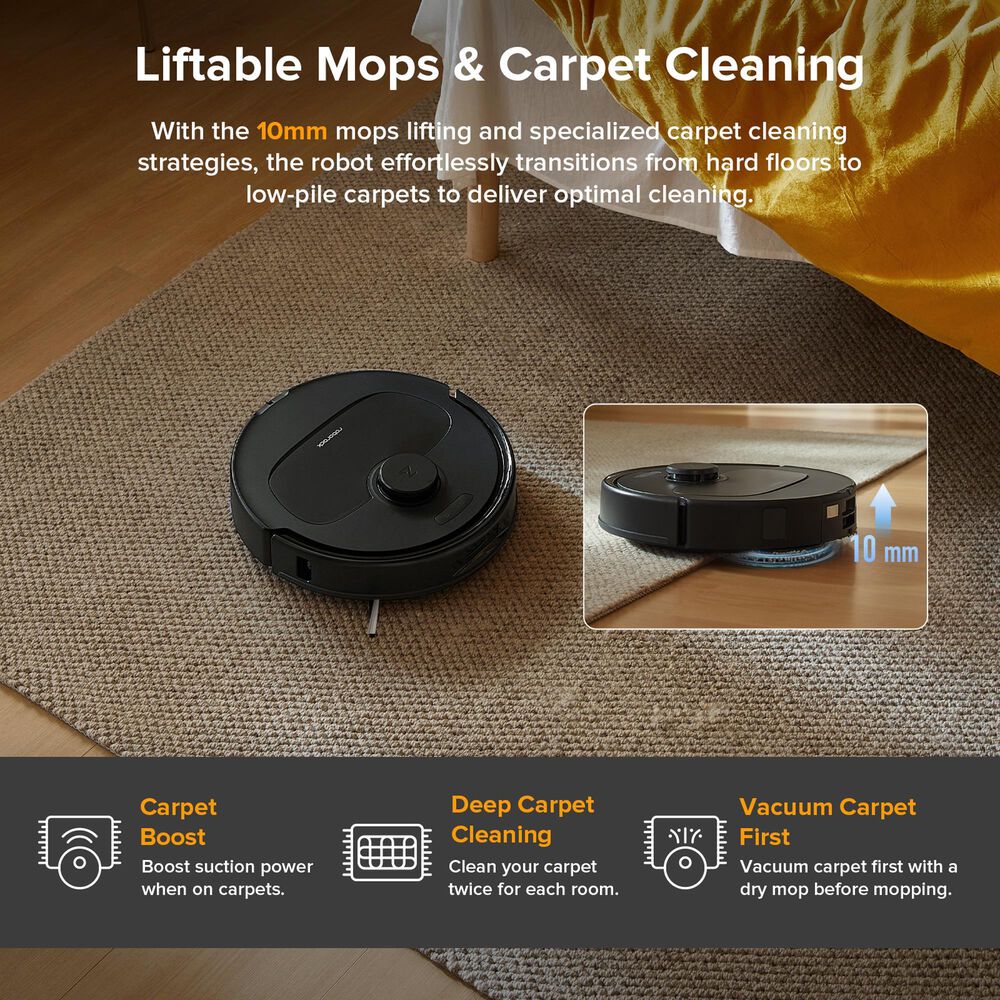 Roborock Qrevo 598 Robot Vacuum and Mop in Black, , large