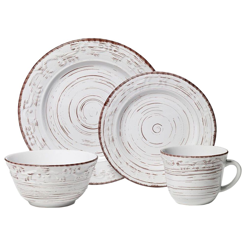 Pfaltzgraff Trellis 16-Piece Dinnerware Set in White, , large