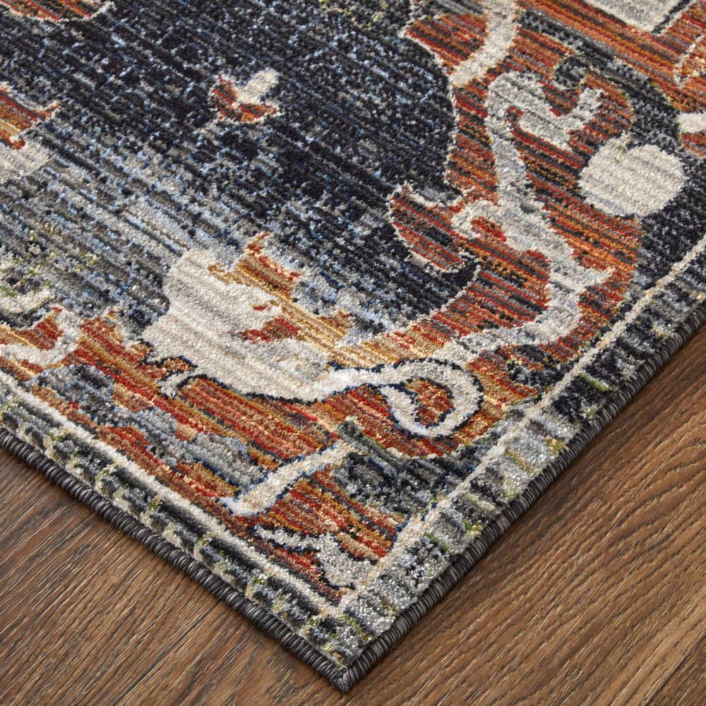 Feizy Melrose 5&#39; x 7&#39;6&quot; Gray and Rust Area Rug, , large