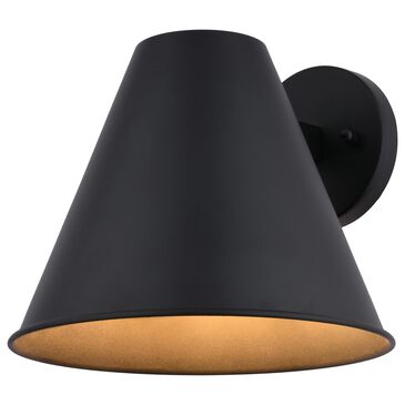 Vaxcel Smith 10" 1-Light Outdoor Wall Sconce in Textured Black, , large