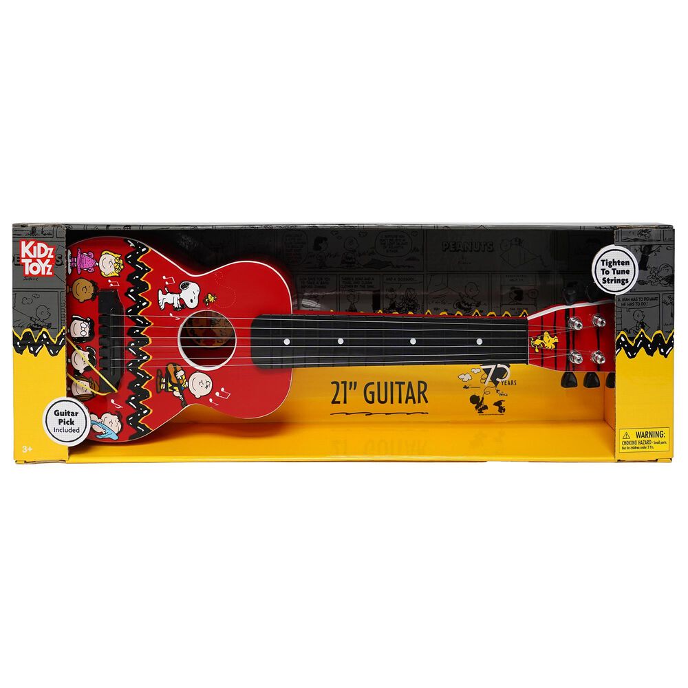 Peanuts 21" Plastic Guitar Musical Toy in Red, , large