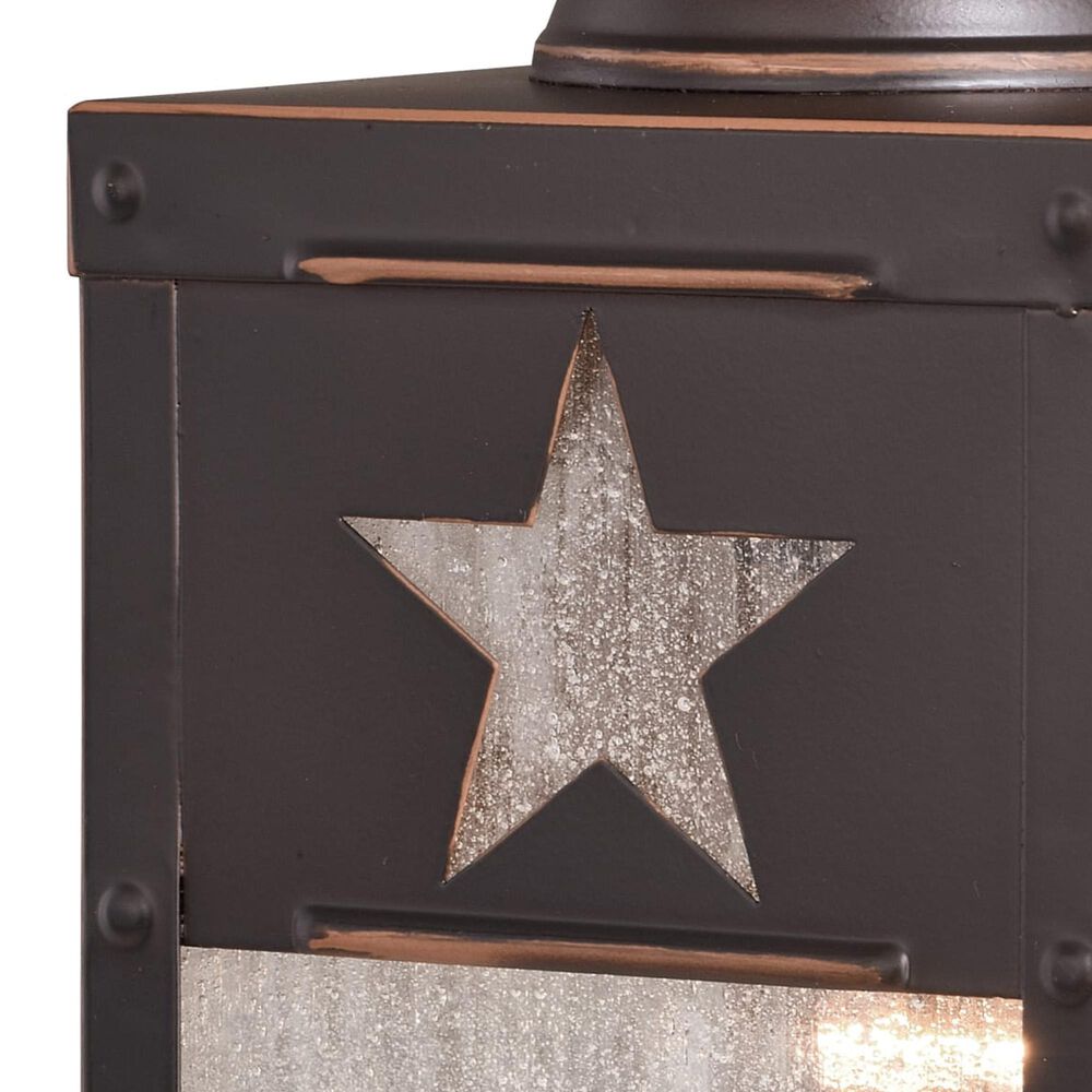 Vaxcel International Co. Ltd. Ranger 1-Light Bronze Rustic Texas Star Outdoor Wall Light, , large