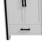 Lexora Home Ziva 72" Double Bathroom Vanity in White with 2 cm White Cultured Marble Top and Rectangular Sinks, , large