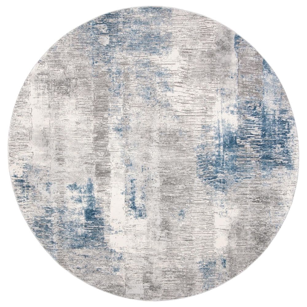 Safavieh Invista 6"7" Round Grey and Ivory Area Rug, , large