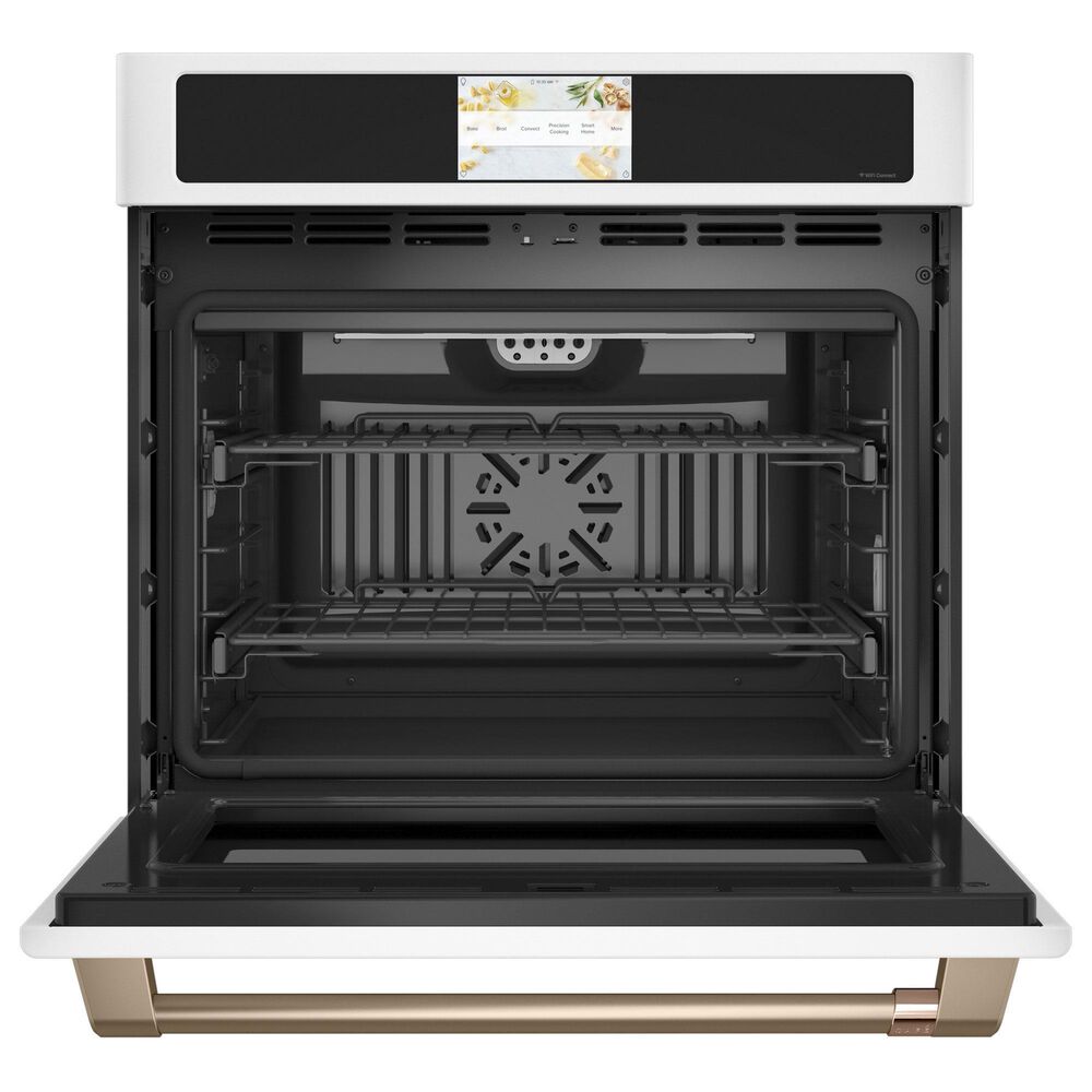 Cafe 2-Piece Kitchen Package with Matte White 30" Smart Built-In Convection Single Wall Oven and Stainless Steel 36" Electric Cooktop, , large