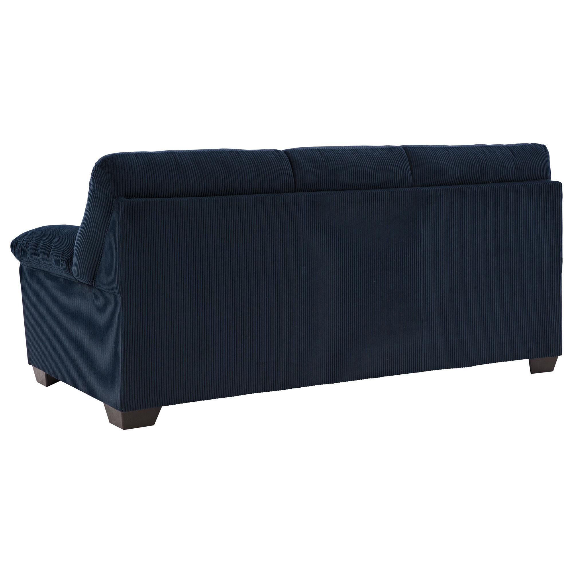 Ashley SimpleJoy Stationary Sofa in Navy