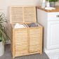 Household Essentials Double Laundry Sorter with Lid and Removable Bags in Natural, , large
