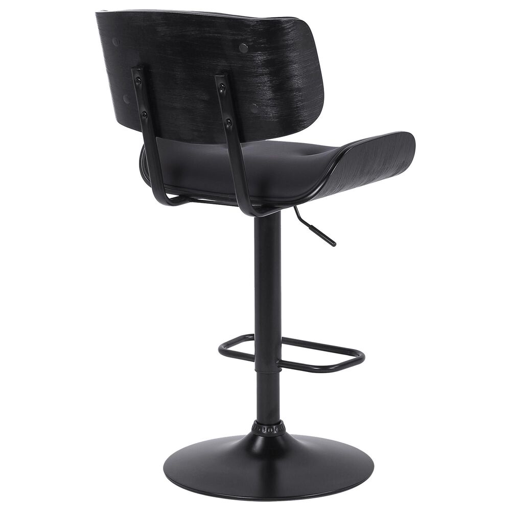 Blue River Brooklyn Adjustable Swivel Bar Stool in Black, , large
