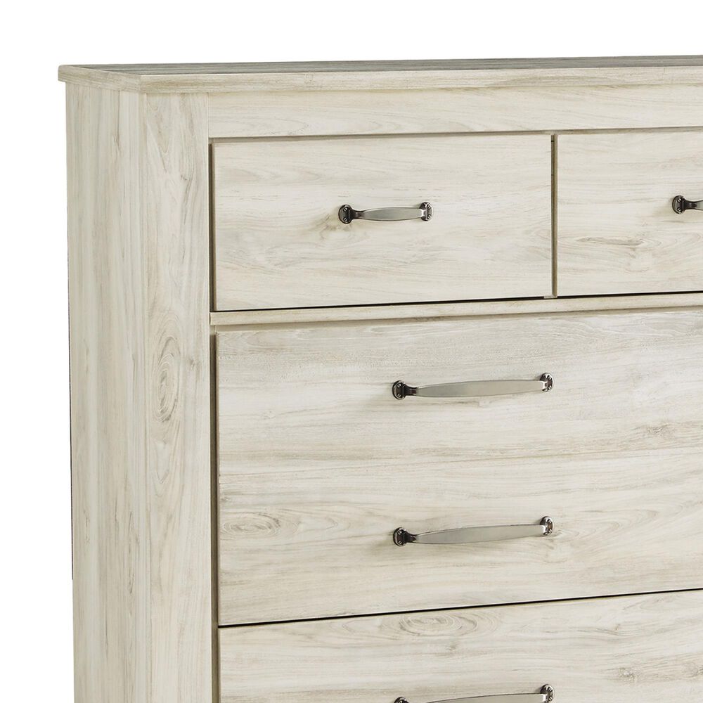 Ashley Bellaby 5-Piece Queen Panel Bedroom Set in Whitewash, , large