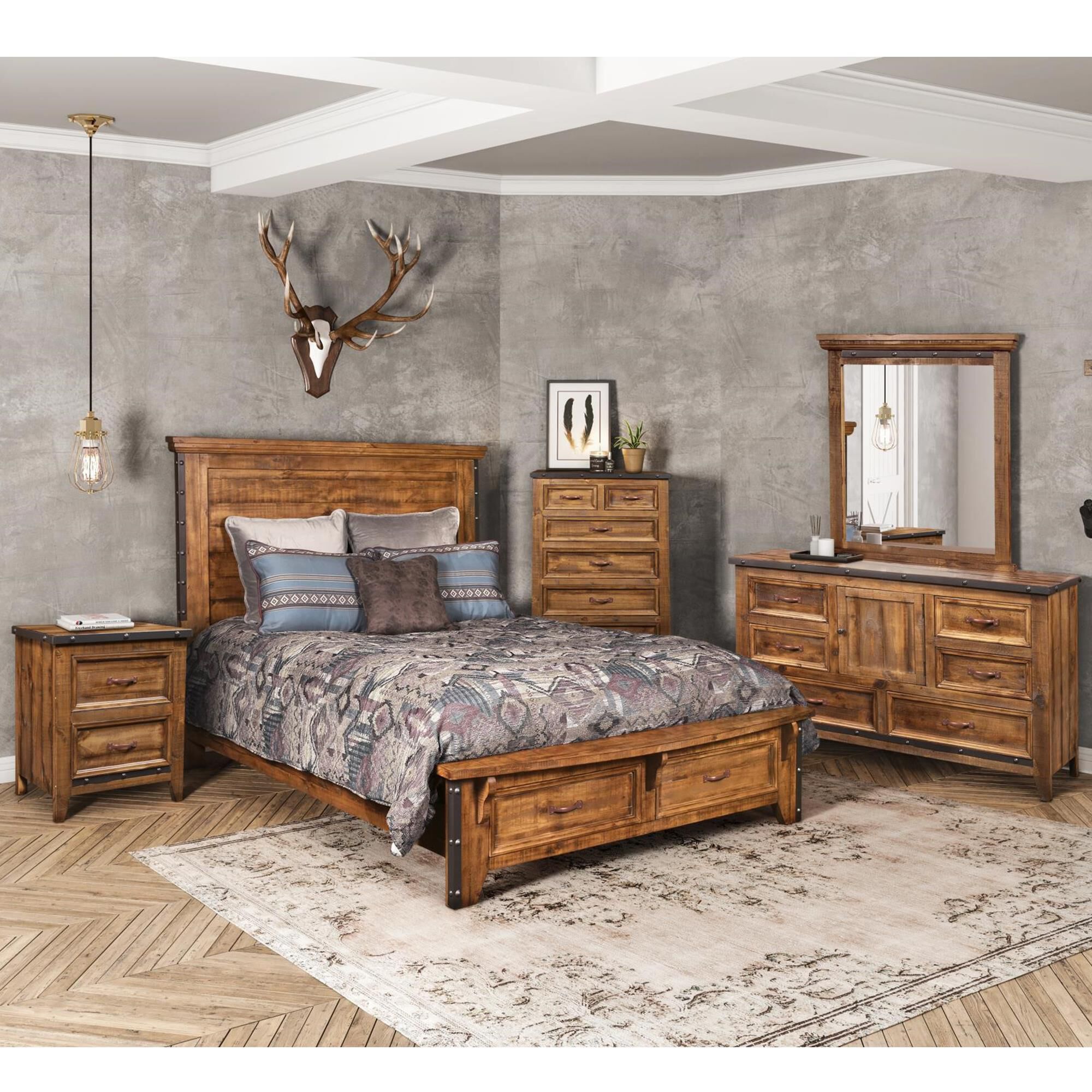 Sunset Bay Urban Rustic Chest in Rustic Brown