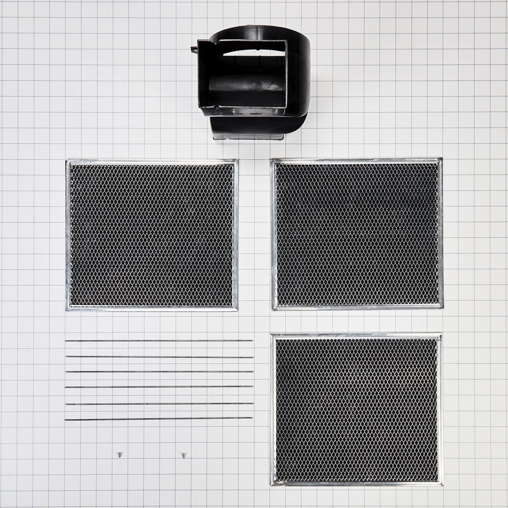 Whirlpool Range Wall Hood Recirculation Kit in Black, , large