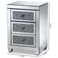 Baxton Studio Ralston 3-Drawer Nightstand in Mirrored, , large