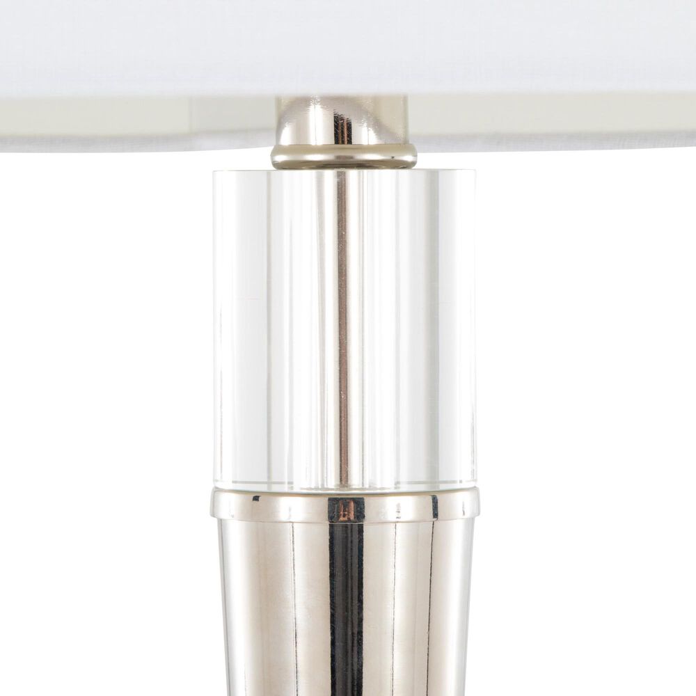 LumiSource Marla Floor Lamp in Polished Nickel and Clear (Set of 2), , large