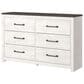 Ashley Gerridan 6 Drawers Dresser in White and Gray, , large