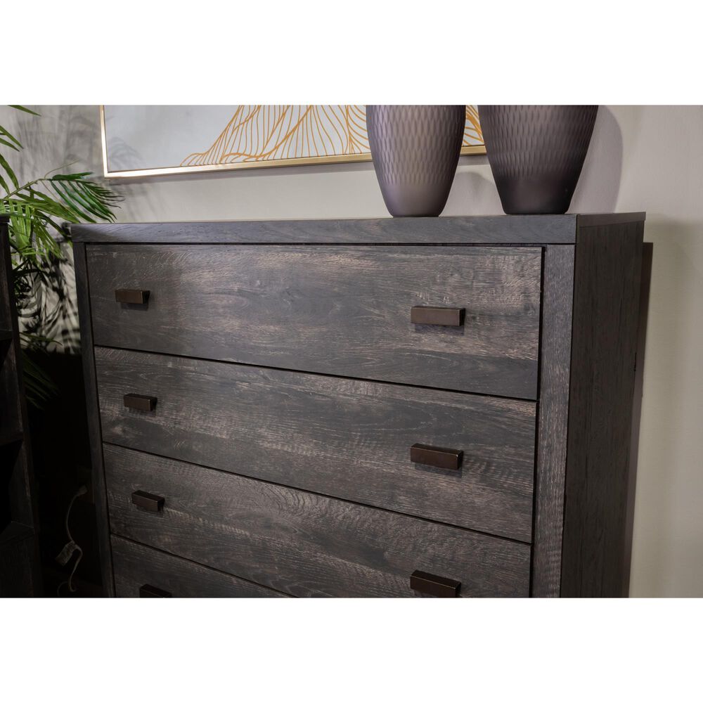 Signature Design by Ashley Toretto 5-Drawer Wide Chest in Charcoal, , large