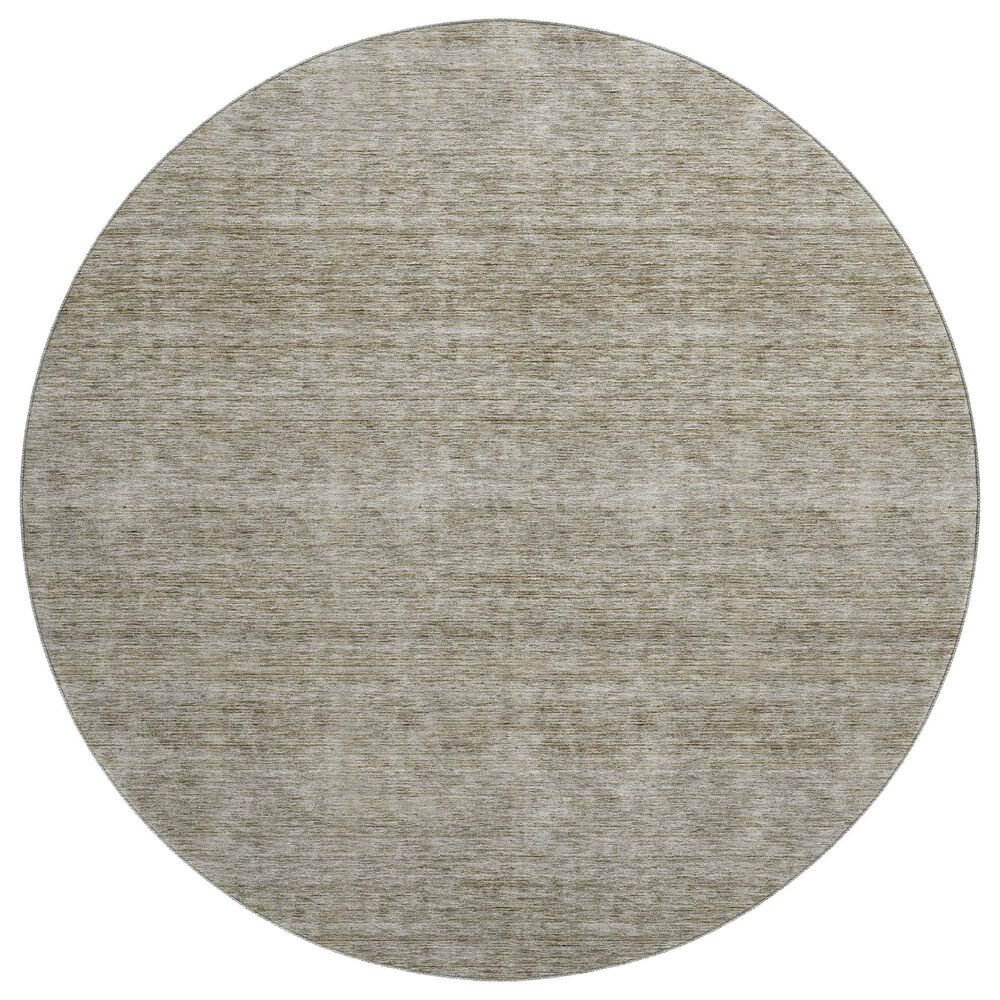 Dalyn Rug Company Soft Essentials Solid Flax 8" Round Indoor/Outdoor Area Rug, , large